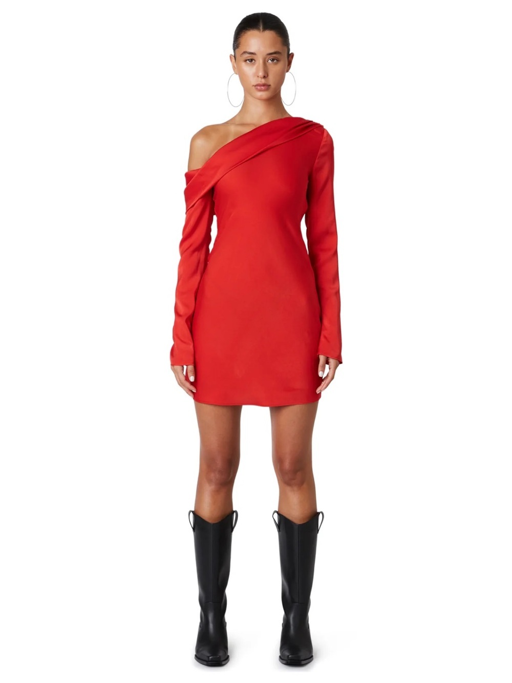 South Moon Under Scarlet One-Shoulder Mini Dress - Picture 2 of 10